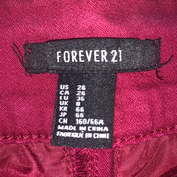Maroon Forever 21 high waisted shorts - Picture 5 of 6